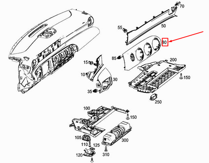new mercedes-benz a w177 central dashboard air vent trim a1776809800 original