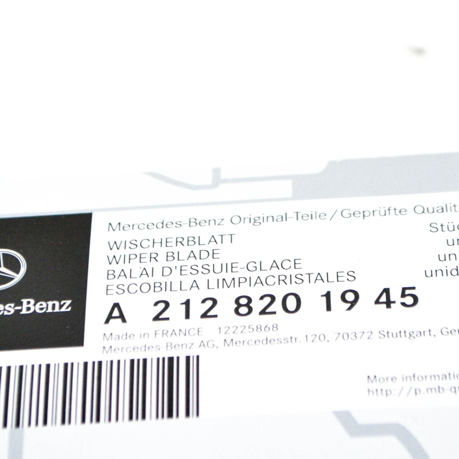 NEW MERCEDES-BENZ E-CLASS W212 REAR WINDOW WIPER BLADE A2128201945 ORIGINAL