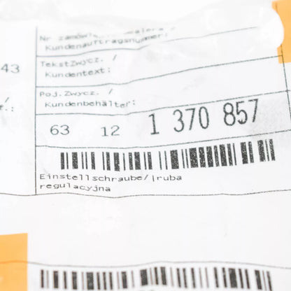 NEW BMW 3 E30 ADJUSTMENT SCREW FOR HEADLIGHTS LOW BEAM 63121370857 ORIGINAL