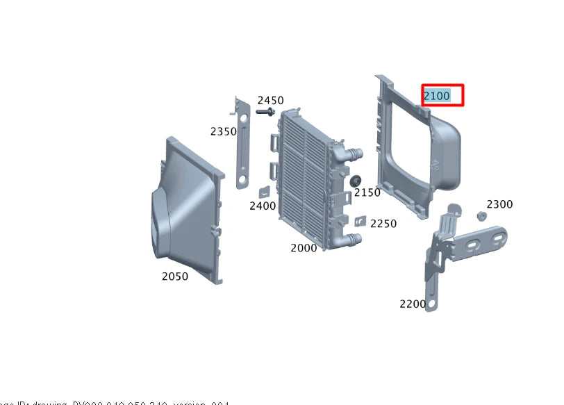 NEW MERCEDES-BENZ S W223 REAR RADIATOR AIR DUCT A2235052500 ORIGINAL