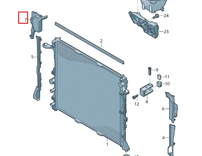 NEW VOLKSWAGEN CRAFTER SY RADIATOR SIDE AIR GUIDE 2N0121330 ORIGINAL