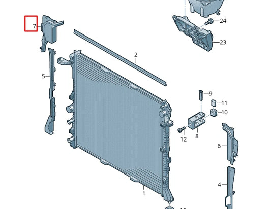 NEW VOLKSWAGEN CRAFTER SY RADIATOR SIDE AIR GUIDE 2N0121330 ORIGINAL