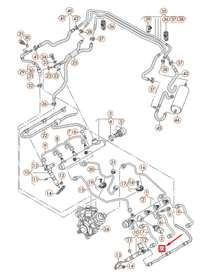 NEW AUDI Q7 4L FUEL RETURN HOSE 059130218AD ORIGINAL