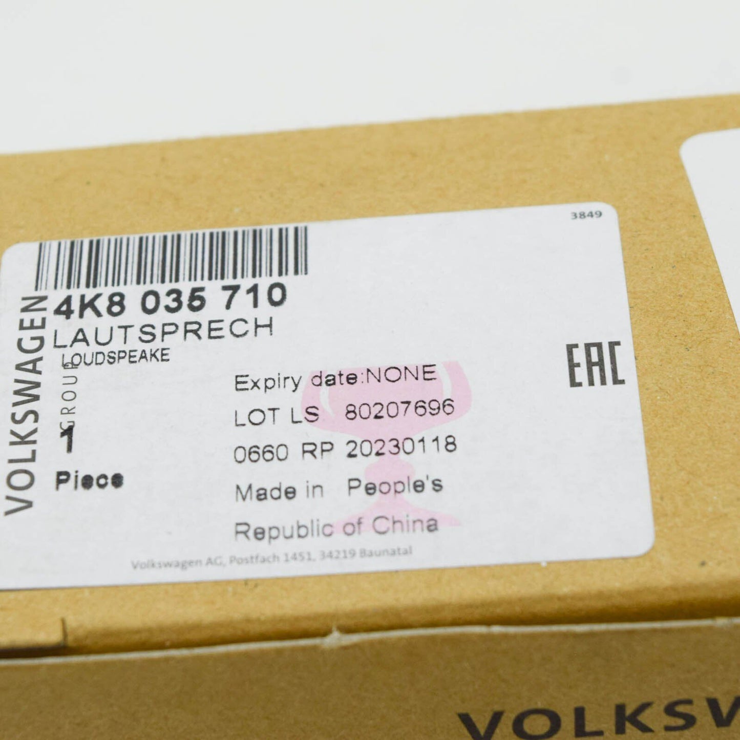 NEW AUDI A7 SPORTBACK 4KA FRONT RIGHT A-PILLAR LOUDSPEAKER 4K8035710 ORIGINAL