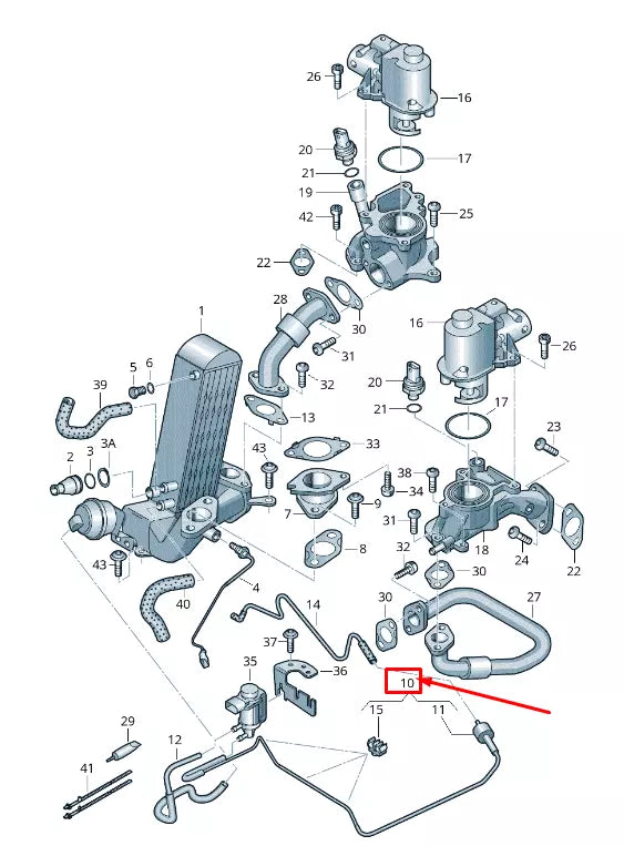 NEW AUDI Q7 4L ENGINE VACUUM HOSE 057131051M