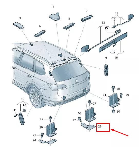 NEW VW TOUAREG CR AERIAL RETAINER 760035595