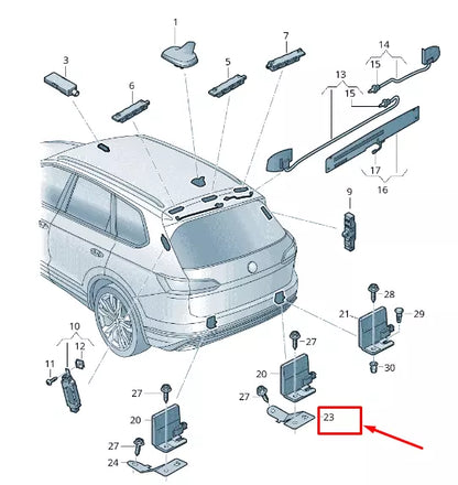 NEW VW TOUAREG CR AERIAL RETAINER 760035595