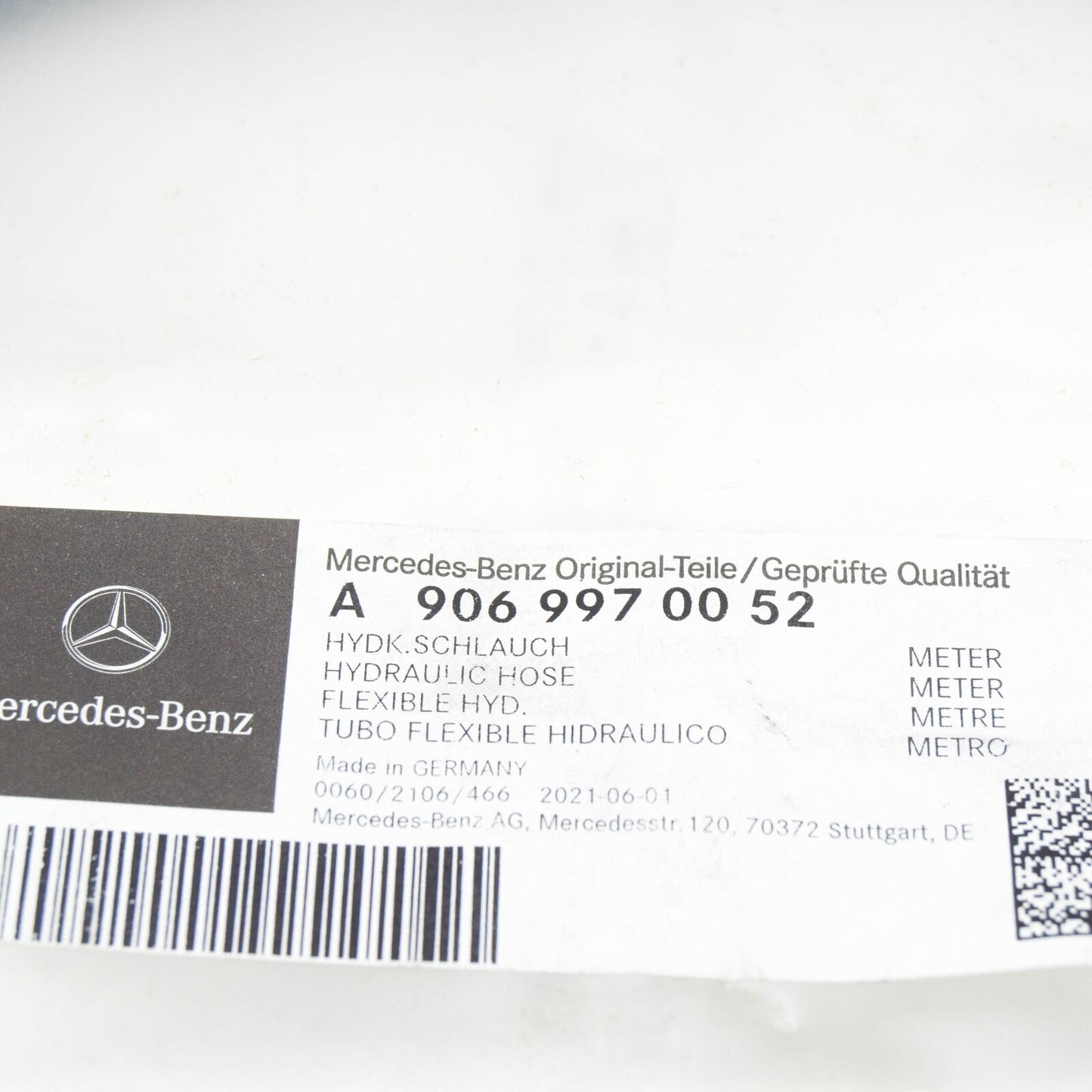 NEW MERCEDES-BENZ SPRINTER 3-T 906 HYDRAULIC PIPE HOSE A9069970052 ORIGINAL