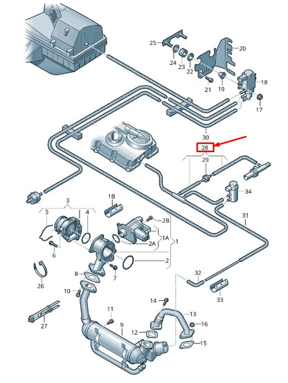 NEW AUDI A3 SPORTBACK 8P VACUUM HOSE 03G131055G ORIGINAL