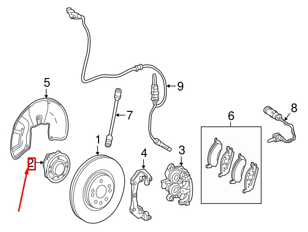 NEW MERCEDES-BENZ ML W166 FRONT WHEEL BEARING A1663340006 ORIGINAL