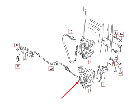 NEW AUDI A1 8X FRONT LEFT DOOR LOCK LHD 5N1837015M ORIGINAL