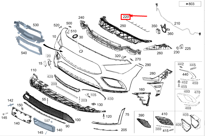 new mercedes-benz cla c118 front parking sensor wiring a1185403236 original