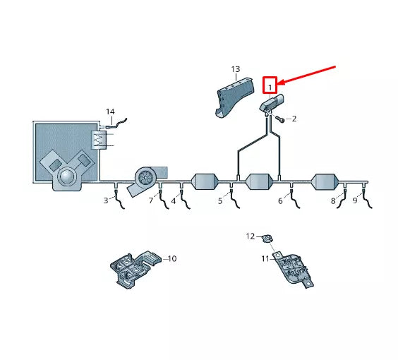 NEW VW TIGUAN AD PRESSURE DIFFERENCE SENDER 04L906051M