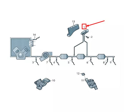 NEW VW TIGUAN AD PRESSURE DIFFERENCE SENDER 04L906051M