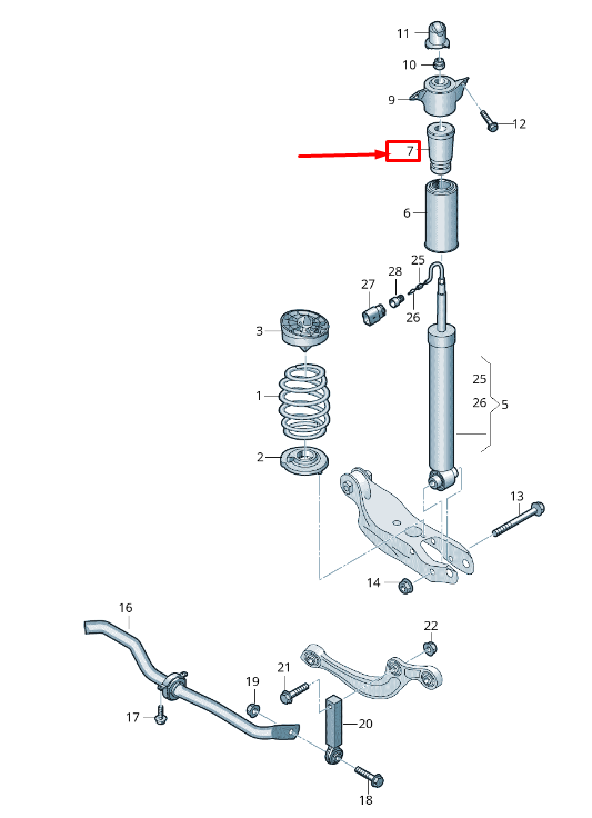 NEW AUDI Q8 4MN REAR STRUT DAMPER DUST COVER BOOT 4M0512131A ORIGINAL