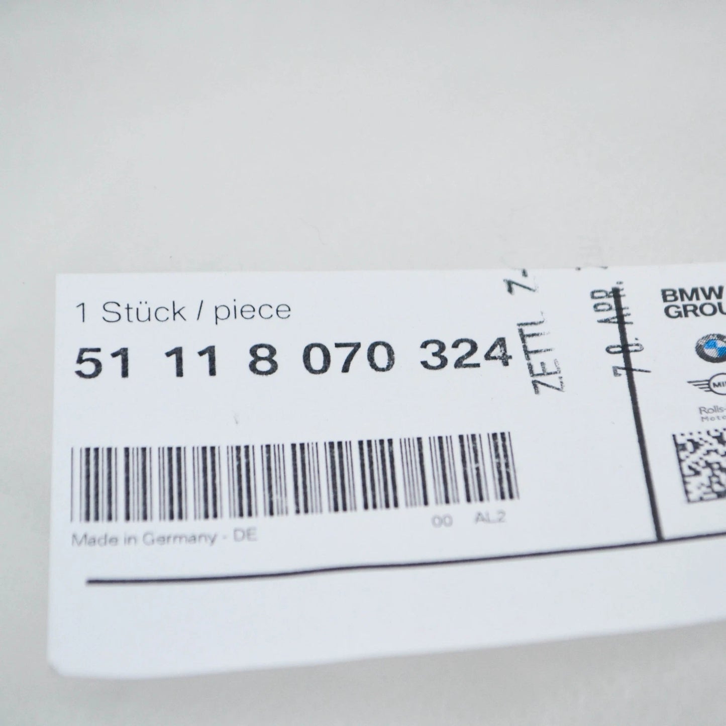 NEW BMW 1 F20 FRONT BUMPER RIGHT GRILLE COVER TRIM 51118070324 8070324 ORIGINAL