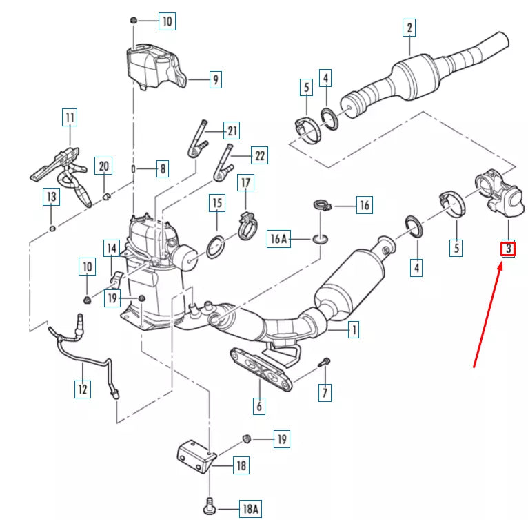 NEW VOLKSWAGEN JETTA A6 MK6 EXHAUST FLAP 1K0253691J ORIGINAL
