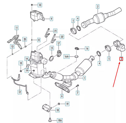 NEW VOLKSWAGEN JETTA A6 MK6 EXHAUST FLAP 1K0253691J ORIGINAL