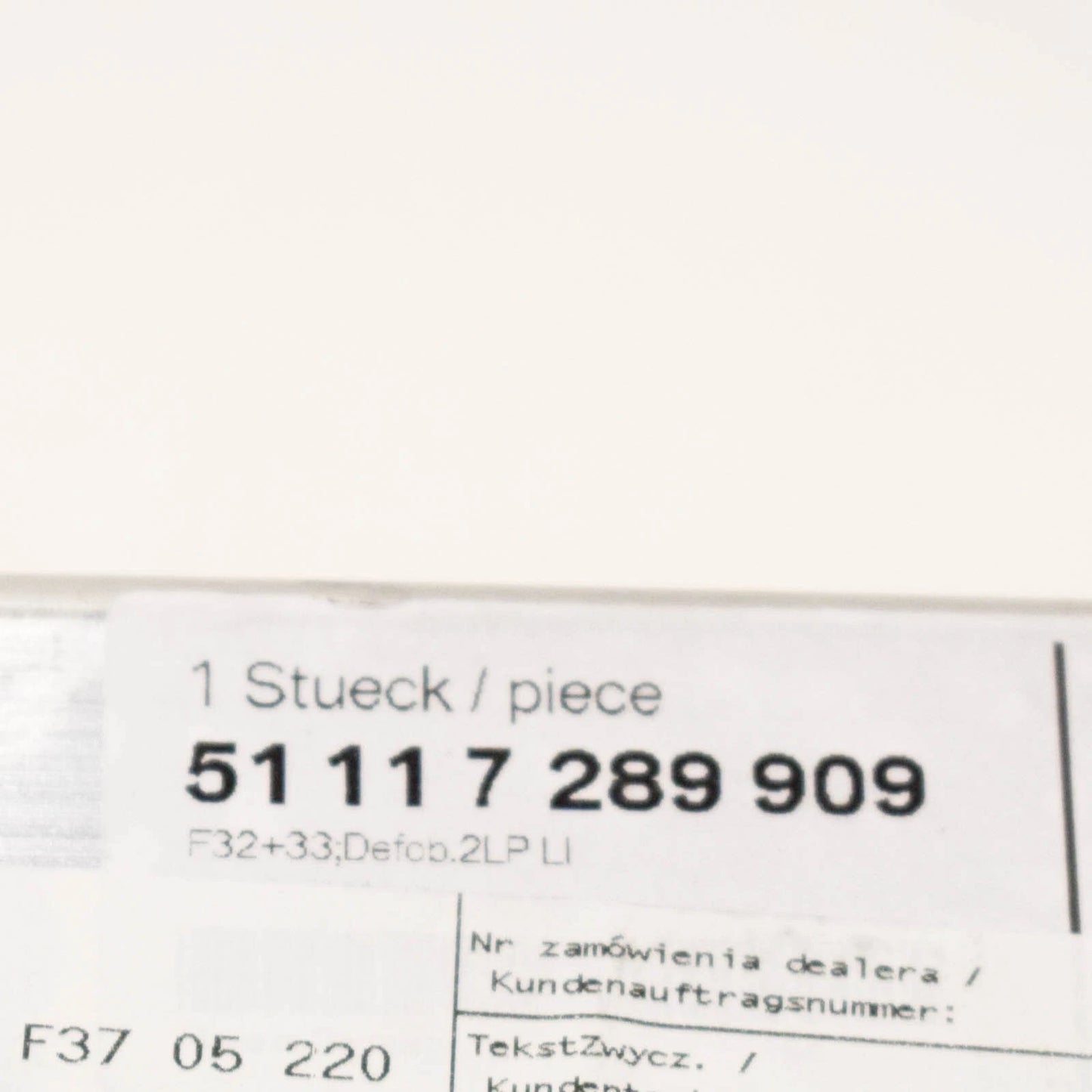 NEW BMW 3 GT F34 FRONT BUMPER LEFT LOWER DEFORMATION ELEMENT 51117289909