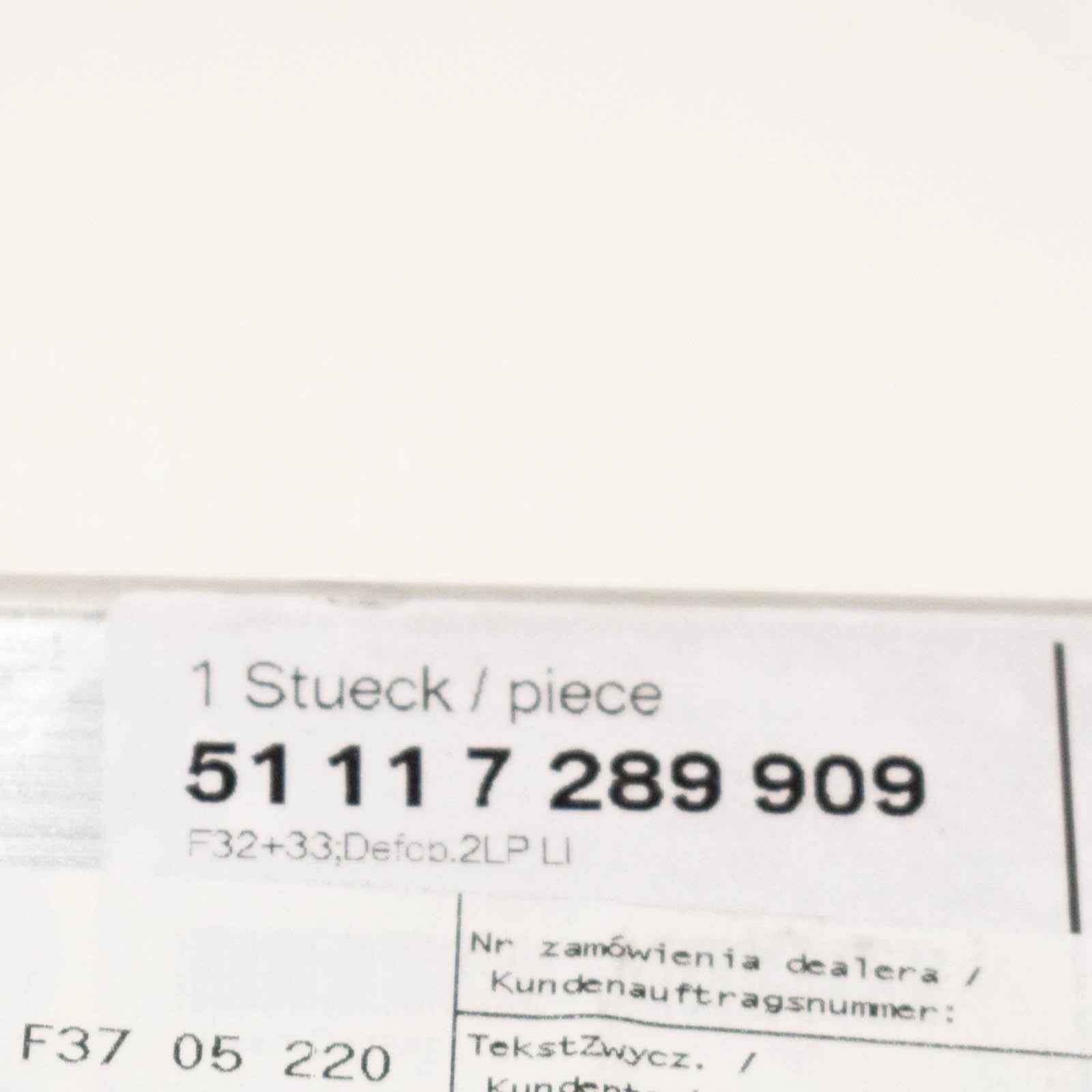 NEW BMW 3 GT F34 FRONT BUMPER LEFT LOWER DEFORMATION ELEMENT 51117289909