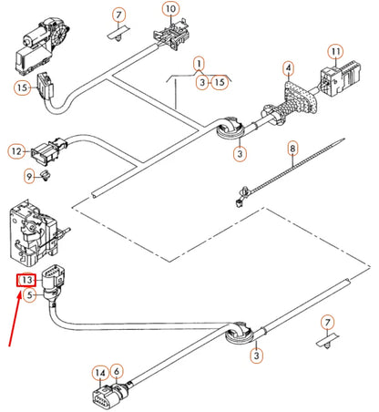 NEW AUDI A3 8P 10 PIN FLAT CONNECTOR HOUSING 1J0973715 ORIGINAL