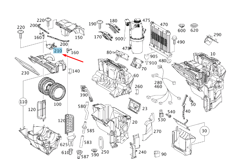 NEW MB VITO W639 HEATER FLAP ACTUATION STEPPER MOTOR A0008203608 ORIGINAL