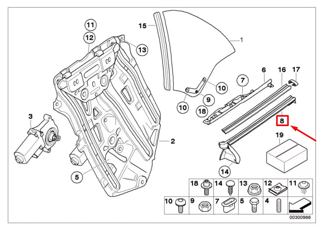 NEW BMW 3 CABRIO E46 REAR RIGHT OUTER WEATHERSTRIP 7894364 51377894364 ORIGINAL