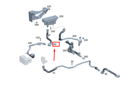new mercedes-benz eqs v297 coolant line a2975018801 original
