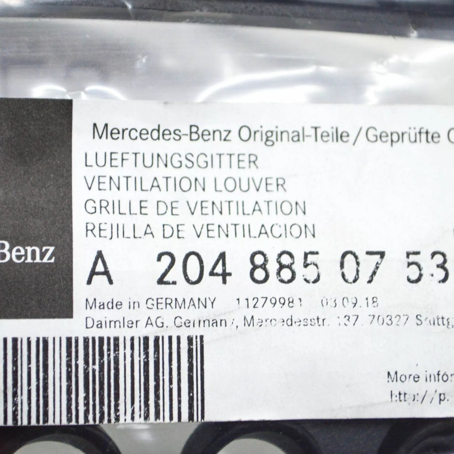 NEW MERCEDES-BENZ C W204 FRONT BUMPER RIGHT GRILLE A2048850753