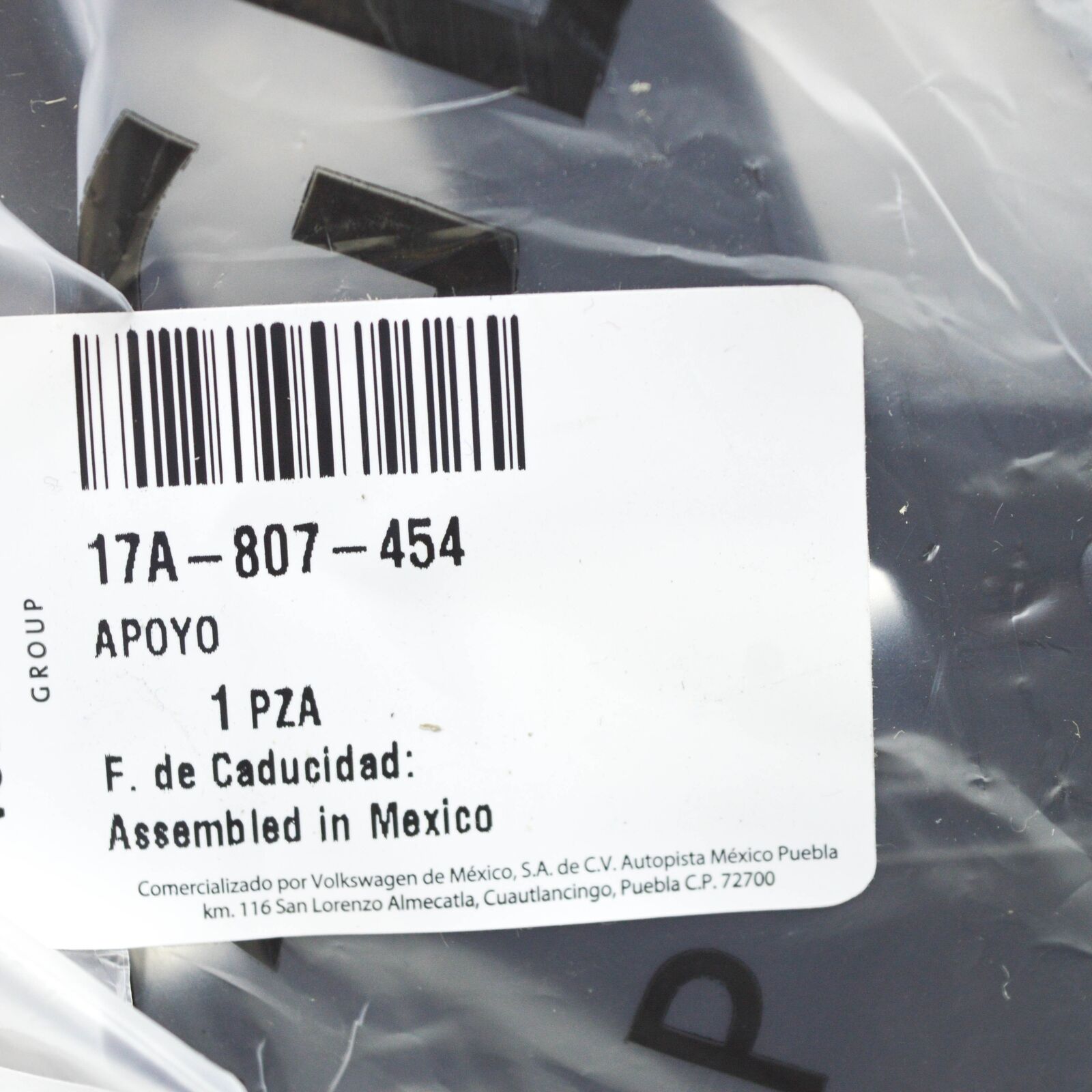 NEW VOLKSWAGEN JETTA MK7 A7 REAR RIGHT BUMPER BRACKET 17A807454 ORIGINAL