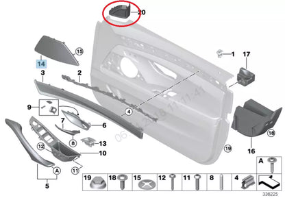 NEW BMW 5 F10 FRONT RIGHT DOOR TWEETER COVER 51337275780 7275780 2015 ORIGINAL