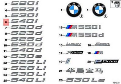new bmw 5 g30 rear tailgate bootlid badge 7418522 51147418522 original
