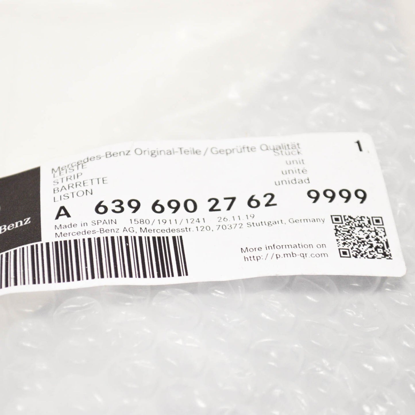 NEW MERCEDES BENZ VITO W639 REAR WHEEL ARCH LEFT MOLDING A63969027629999