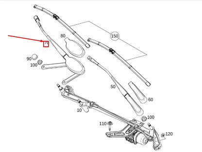 NEW MERCEDES-BENZ GLB X247 FRONT RIGHT WIPER ARM LHD A2478201701 ORIGINAL