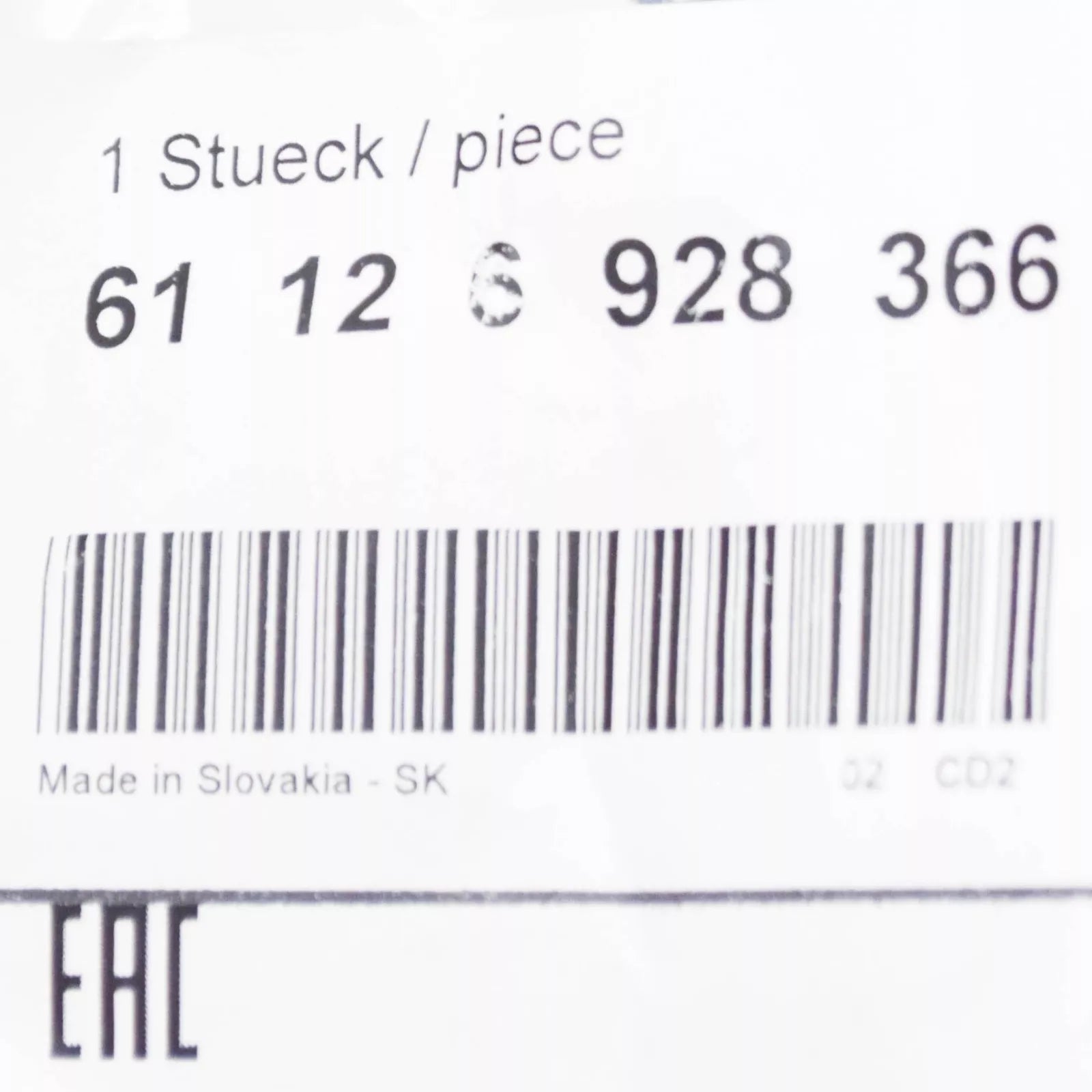 NEW BMW 5 E60 REAR PARKING AID WIRING 61126928366 6928366 ORIGINAL