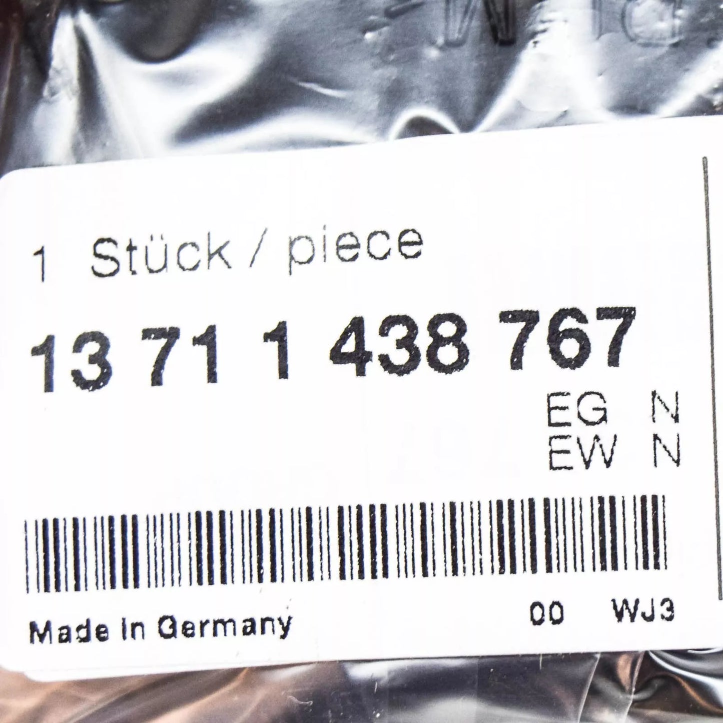 NEW BMW 3 E46 SUCTION TUBE 13711438767 1438767 ORIGINAL