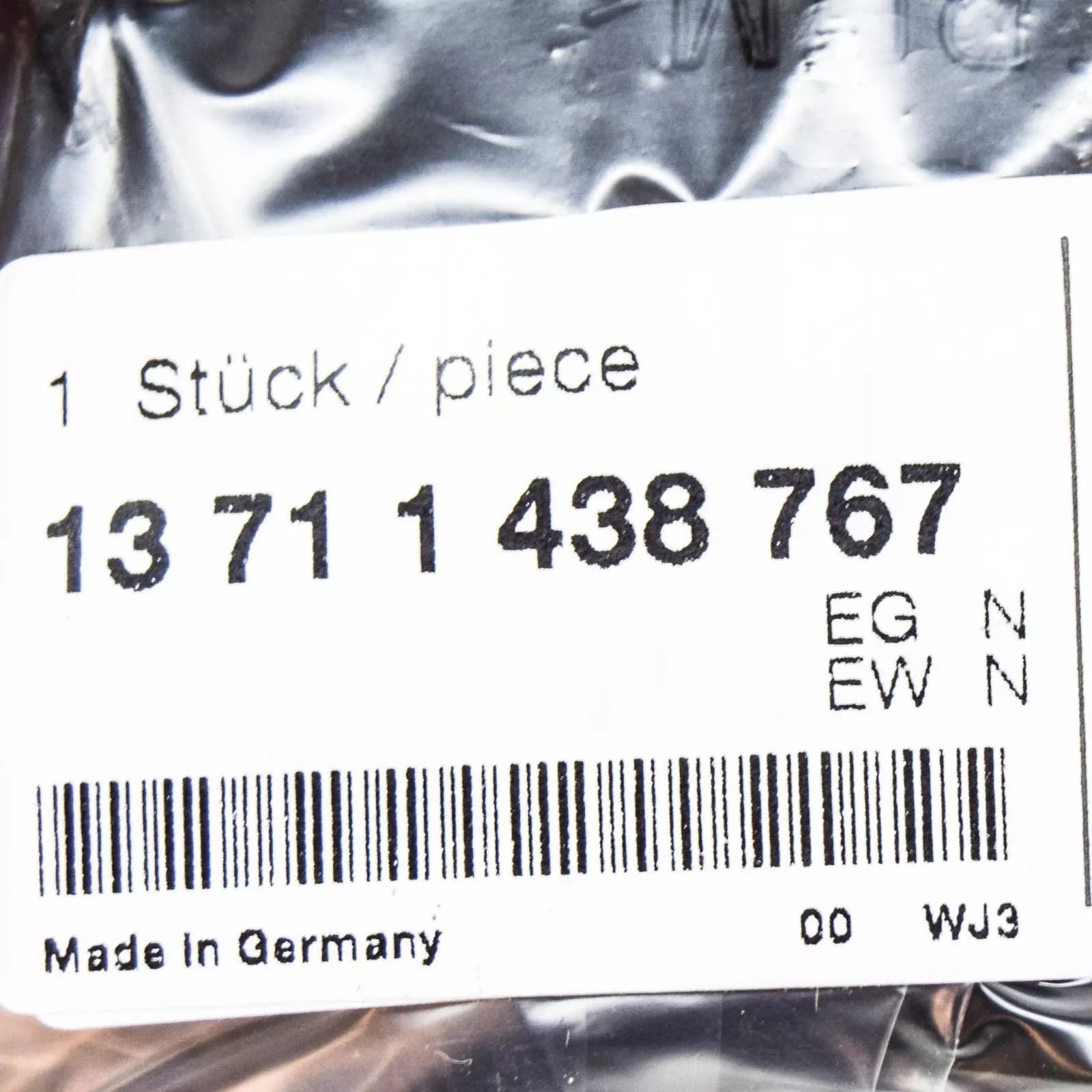 NEW BMW 3 E46 SUCTION TUBE 13711438767 1438767 ORIGINAL