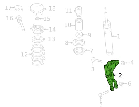 NEW AUDI Q7 4M LEFT SUSPENSION STRUT FORK 4M0413037H ORIGINAL