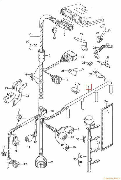 NEW AUDI A3 8P GLOW PLUG WIRING HARNESS 038971782B 2008