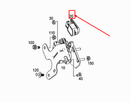 NEW MERCEDES-BENZ E CABRIO A207 REAR LH TURNING ANGLE SENSOR A0035426618