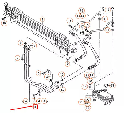 NEW VOLKSWAGEN PASSAT B6 OIL PRESSURE LINE 3C0317819C
