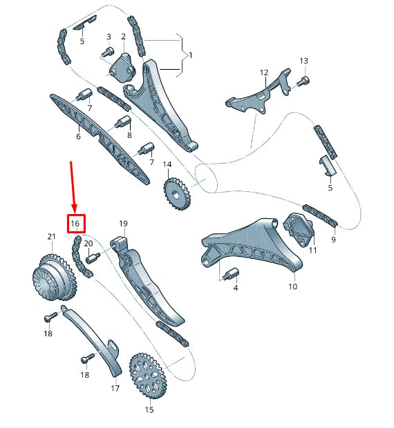 NEW AUDI Q8 4M ENGINE TIMING CHAIN 06M109229S