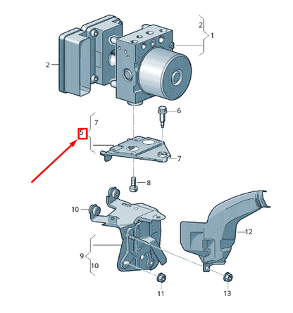NEW VOLKSWAGEN CADDY 2K MK3 ABS UNIT BRACKET 1K0614235D ORIGINAL