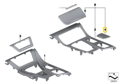 NEW BMW 5 SERIES F10 F11 09-17 COVERING ASHTRAY 9206373
