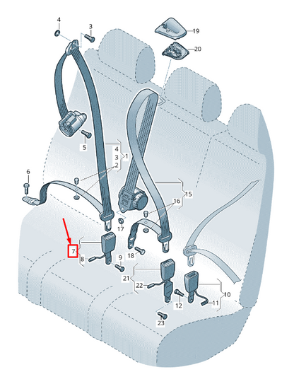 NEW AUDI Q7 4M REAR SEAT BUCKLE 4M0857740MMNB 4M0857740M MNB ORIGINAL