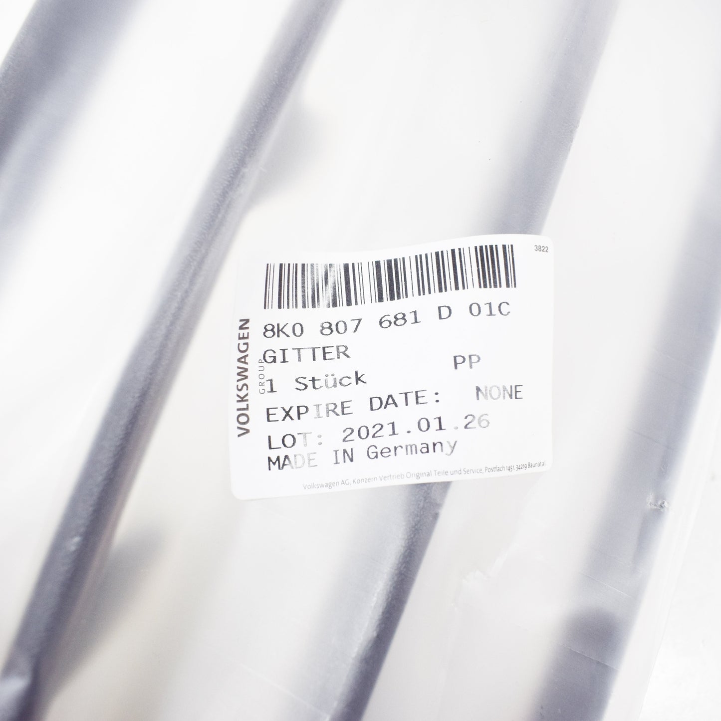 NEW AUDI A4 B8 FRONT LEFT FOG LIGHT GRILLE 8K0807681D01C ORIGINAL