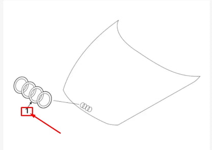 NEW AUDI A3 8V ENGINE HOOD EMBLEM BADGE 8V0853742BT94