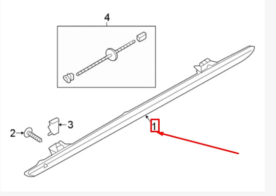 NEW AUDI Q7 4M REAR CENTER HIGH MOUNT STOP LIGHT 4M0945097 ORIGINAL