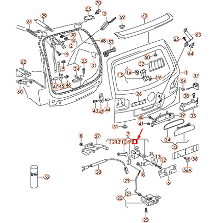 NEW VOLKSWAGEN TOUAREG 7L TRUNK TAILGATE LOCK ACTUATOR 7L6959781 ORIGINAL