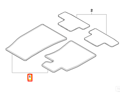 new bmw 5 e39 front all weather floor mats lhd 82559405043 original